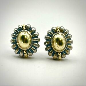Lagos Vintage Signature Two Tone Stud Earrings